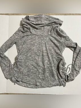 Knox Rose Grey mock neck tie Sweater size medium